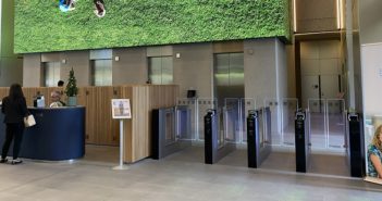 State of the art access control gates at North Sydney’s tallest building